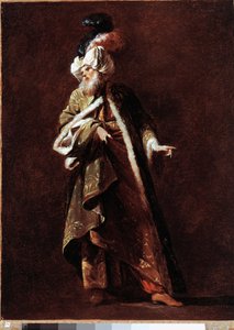 Imamen fra den store moske Maleri af Jean Barbault (1718-1762) 1748 søn. 66x49 cm Paris, Louvre-museet
