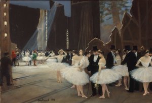 Backstage på operaen i Paris af Jean Beraud