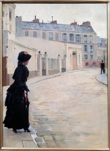 Waiting, rue de Chateaubriand i Paris Maleri af Jean Beraud (1849-1935) af Jean Beraud