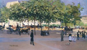 Promenade en søndag eftermiddag, Paris af Jean Beraud