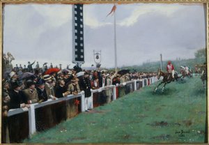 Løbene på Longchamp; målgangen af Jean Beraud