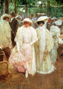 The Gardens of Paris, eller The Beautys of the Night, 1905 (detaljer fra 19977) af Jean Beraud
