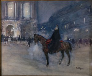 Operaens facade på en gallaaften af Jean Beraud