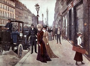 Rue de la Paix i Paris, ca. 1900 (maleri) af Jean Beraud