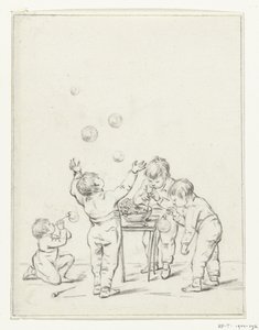 Bobleblæsende børn af Jean Bernard