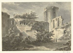 Udsigt over gården til Château de Botwel