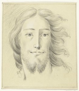Hovedet på en mand (Kristus?) af Jean Bernard