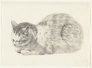 Liggende kat, til venstre af Jean Bernard