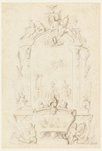 Venus i Forge of Vulcan, Design til et skænkpanel af Jean Bernard Honoré Toro