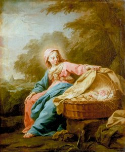 Hvil på flugten til Egypten, 1756 af Jean Bernard Restout