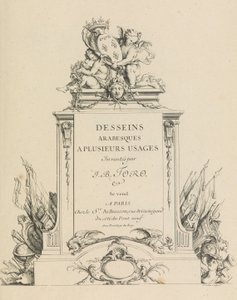 Arabesque-design til mange anvendelser Opfundet af J.B. Toro Titelside, 1716., 1716.