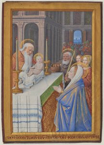 Præsentationen i templet af Jean Bourdichon