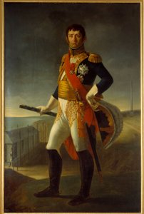 Portræt i fuld længde af Nicolas Soult (1769-1851) marskal af Frankrig, hertug af Dalmatien. Maleri af Jean Broc (1780-1850)