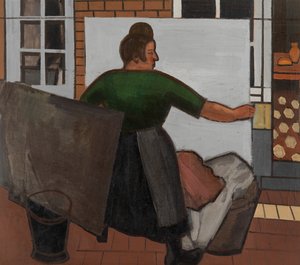 Washerwoman (olie på lærred)