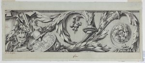 Tegning, Frise med Rinceau, 1775-80 af Jean Charles Delafosse
