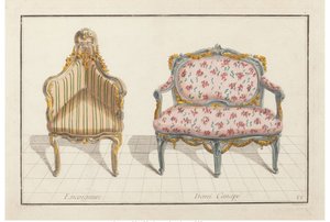 Hjørne, halv sofa. Ny historisk ikonologi eller attributter Hierogliphyques, c.1768.