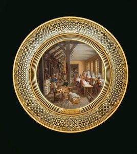 Papirvarer, ca. 1820-35 (porcelæn) af Jean Charles Develly