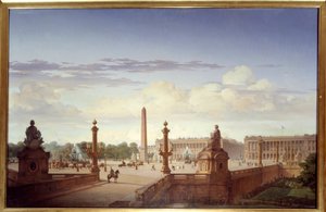 Place de la Concorde set fra terrassen ved havnefronten, kong Louis-Philippe d