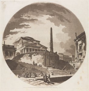 Udsigt over Rotunden med trapper på Tiberen, 1766.