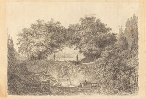 Den Lille Park af Jean Claude Richard de Saint Non after Jean Honoré Fragonard