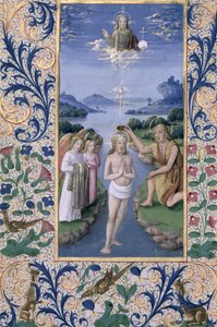 Fru Lat. Q.v.I.126 f.88v Kristi dåb, fra 