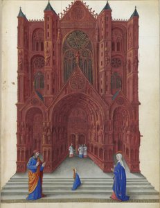 Très Riches Heures du duc de Berry - Præsentationen af Jomfru Maria i Jerusalems tempel folio 137r