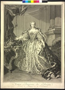 Maria Leszczynska (radering) af Jean Daullé