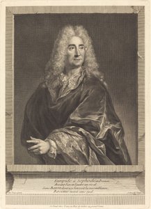 Michel Baron af Jean Daullé after François de Troy