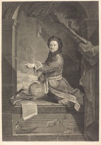Pierre Louis Moreau de Maupertuis af Jean Daullé after Robert Levrac Tournieres