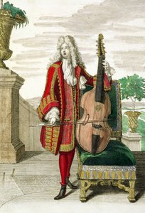 Herre spiller cello, udgivet ca. 1688-90