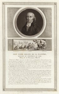 Portræt af Jean-Marie Roland, viscount de la Platiere af Jean Duplessi Bertaux
