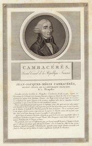 Portræt af Jean Jacques Regis de Cambaceres af Jean Duplessi Bertaux