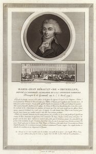 Portræt af Marie-Jean Herault de Sechelles