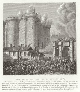 Stormning af Bastillen, Paris, den franske revolution, 14. juli 1789