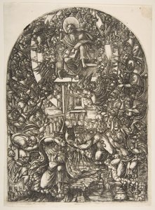 Sankt Johannes indkaldt til himlen, fra Apocalypse.n.d. af Jean Duvet