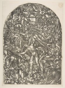 Englen, der lyder den sjette trompet, fra Apocalypse.n.d. af Jean Duvet