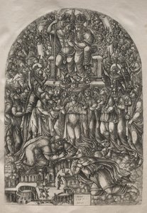Apokalypsen: En utallig mængde, der står foran tronen, 1546-1556. af Jean Duvet