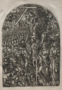 Apokalypsen: Fire engle holder vindene tilbage, 1546-1556. af Jean Duvet