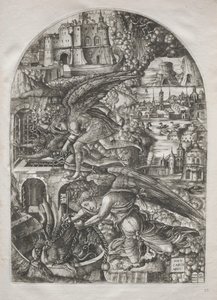 Apokalypsen: Satan bundet i tusinde år, 1546-1555. af Jean Duvet