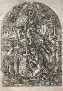 Apokalypsen: Sankt Johannes ser syv gyldne lysestager, 1546-1556. af Jean Duvet