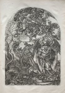 Apokalypsen: Sankt Michael og dragen af Jean Duvet