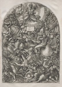 The Apocalypse: The Angel in the Sun Calling the Birds of Prey, 1546-1556. af Jean Duvet