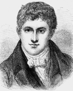 Humphry Davy (1778-1829) engelsk fysiker og kemiker, gravering