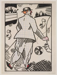 Klovn med hunde (Le Clown aux Chiens) af Jean Emile Laboureur