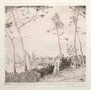 Promenaden på havnen af Jean Emile Laboureur