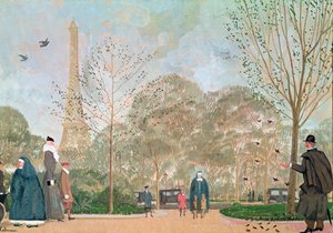 Vandring i Jardins du Trocadero, ca. 1920
