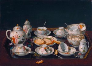 Tysk: Stilleben med kaffekopper (japansk tesæt) Stilleben: Tesæt af Jean Étienne Liotard
