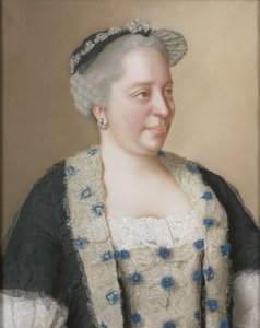 Portræt af kejserinde Maria Theresia af Østrig (1717-1780) af Jean Étienne Liotard