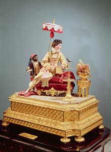 Automaton of the Singing Lesson, 1844 (blandet medier) af Jean Eugene Robert
