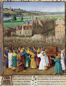 Jerikos fald, ca. 1465-70 af Jean Fouquet